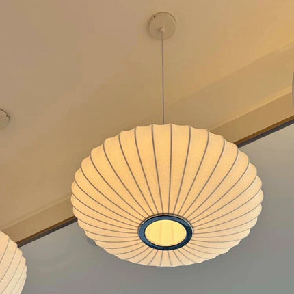 Suspension moderne en soie blanche, lustre LED pour salon et hôtel