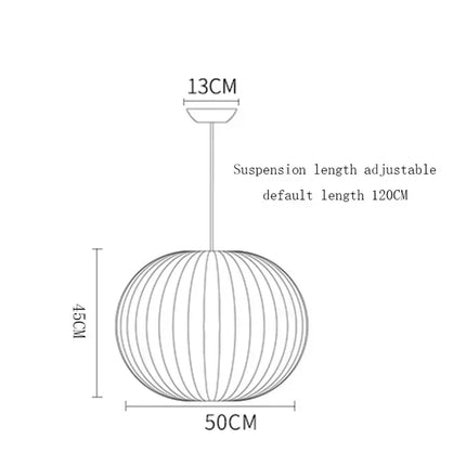 Suspension moderne en soie blanche, lustre LED pour salon et hôtel