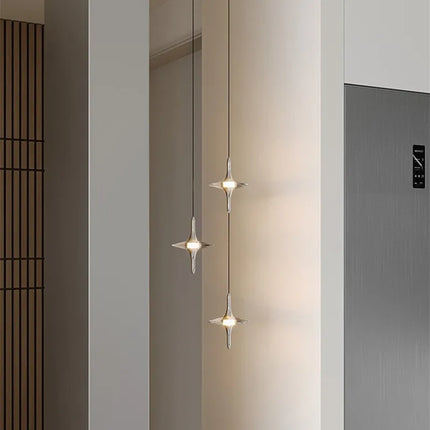 Suspension lustre cristal luxe design moderne en métal, lumière chaleureuse