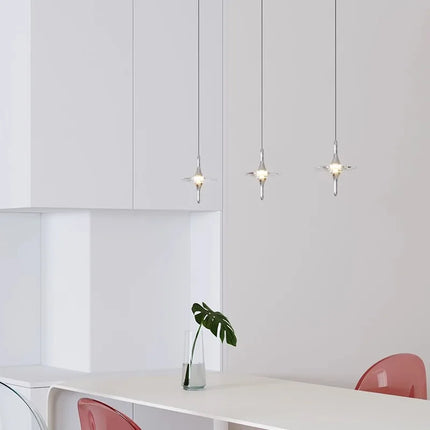 Suspension lustre cristal luxe design moderne en métal, lumière chaleureuse