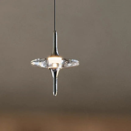 Suspension lustre cristal luxe design moderne en métal, lumière chaleureuse