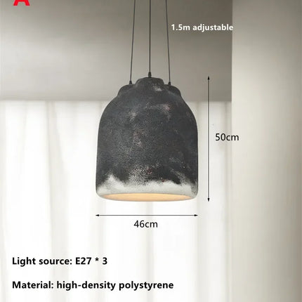 Suspension Wabi Sabi LED design japonais pour table et bar E27 G80