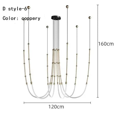 Suspension design nordique en métal pour cuisine et salle à manger, 220V-110V