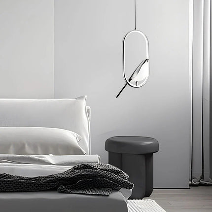 Suspension LED rotative oiseau en métal argent et or, éclairage intérieur AC85-265V
