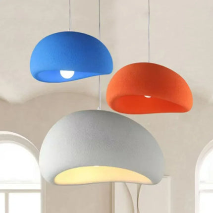 Suspension Wabi Sabi design artisanal LED E27 pour salon et salle à manger