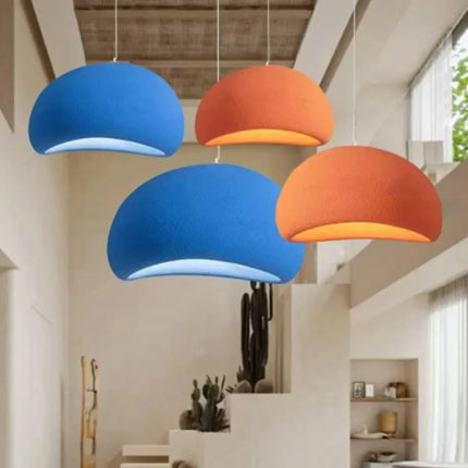 Suspension Wabi Sabi design artisanal LED E27 pour salon et salle à manger