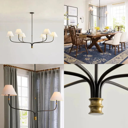 Suspension LED design moderne pour salon et cuisine, ambiance chaleureuse
