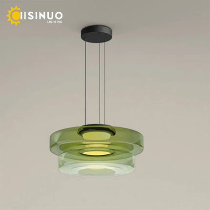 Suspension luxe en verre teinté réglable pour salon et cuisine