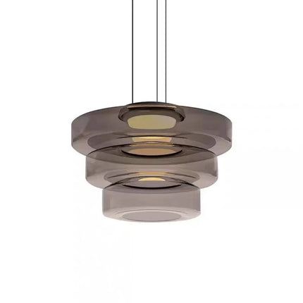 Suspension luxe en verre teinté réglable pour salon et cuisine