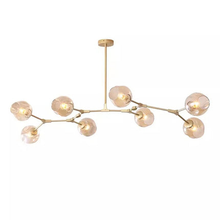 Suspension en verre au design nordique moderne, luminaire intérieur élégant