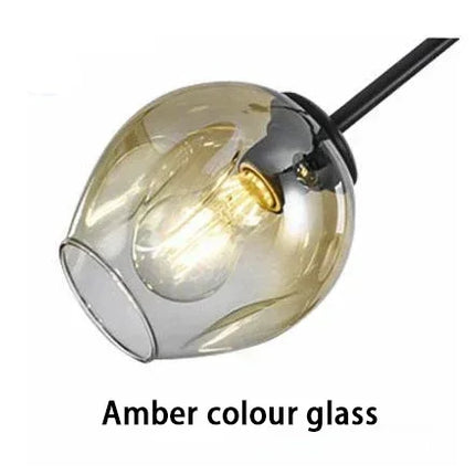 Suspension en verre au design nordique moderne, luminaire intérieur élégant