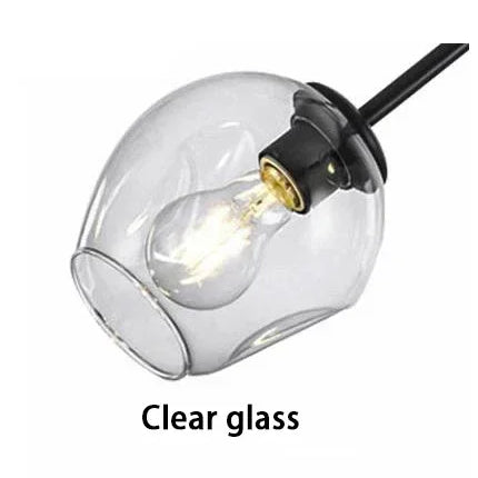Suspension en verre au design nordique moderne, luminaire intérieur élégant