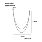 60 120cm / Noir leather belt / Noir -|Dimmable
