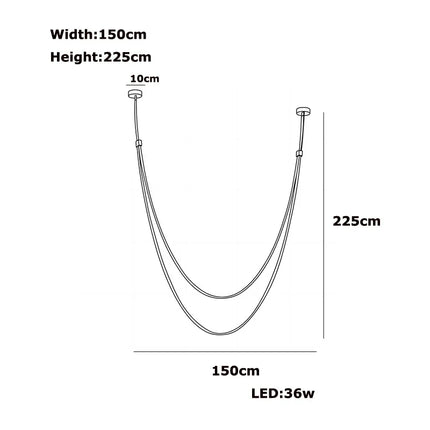 Suspension LED design cuir et acier inoxydable, lumière variable chaleureuse pour salon