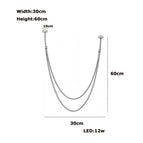 30 60cm / Noir leather belt / Noir -|Dimmable