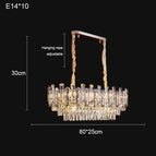 oval 80cm Suspendu / 3 Lumières changeable