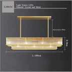 180cm Rectangulair / Cadre Or / Lumière Naturellle