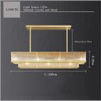 100cm Rectangulair / Cadre Or / Lumière chaude