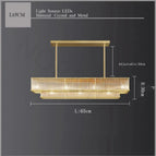 65cm Rectangulair / Cadre Or / Lumière chaude