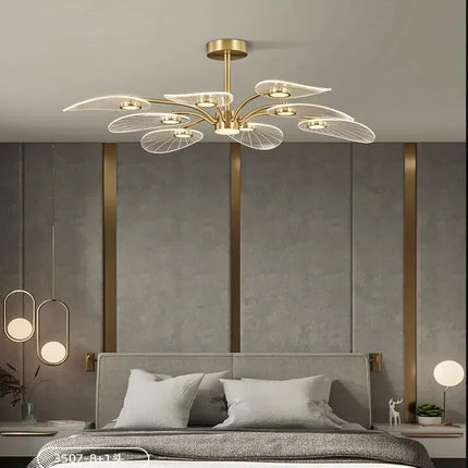Suspension nordique design lotus en acrylique pour salle à manger et cuisine