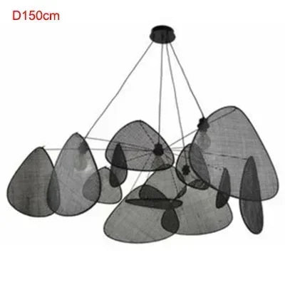 Suspension LED Wabi Sabi Japonais en bambou et rotin, lumière chaude pour intérieur élégant