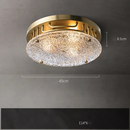 Suspension lustre moderne en verre ondulé pour salon et hall