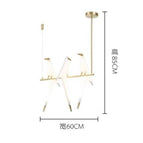 3 luminaires suspendus B / Corps noir / Blanc froid 6000K