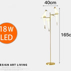 Lampe sur pied à 3 lumières / Corps noir / Blanc froid 6000K