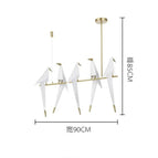 5 suspensions lumineuses A / Corps noir / Blanc froid 6000K