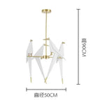 4 suspensions lumineuses A / Corps en or / Blanc froid 6000K