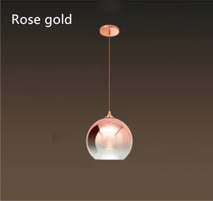 Suspension moderne en verre boule E27 pour salle à manger et chambre