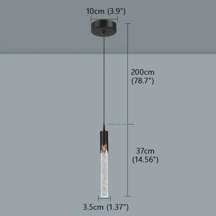 Suspension goutte d'eau en cristal LED pour salle à manger et bar