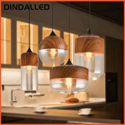 Suspension nordique moderne en verre DINDALLED pour salon et chambre