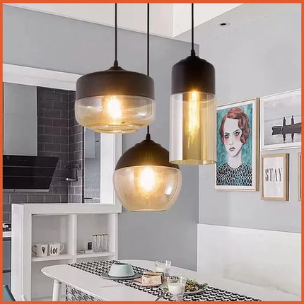 Suspension nordique moderne en verre DINDALLED pour salon et chambre