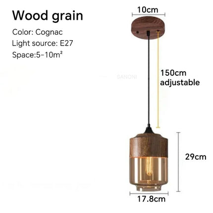 Suspension nordique moderne en verre DINDALLED pour salon et chambre