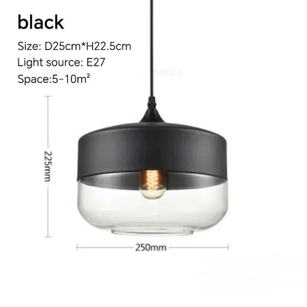 Suspension nordique moderne en verre DINDALLED pour salon et chambre