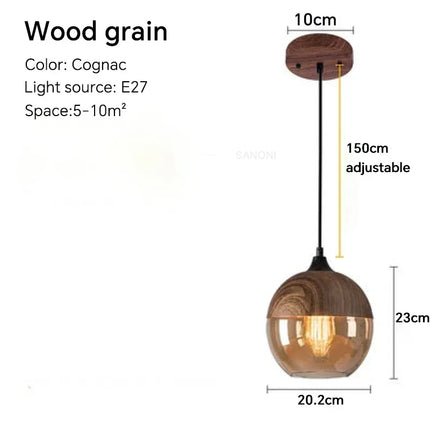 Suspension nordique moderne en verre DINDALLED pour salon et chambre