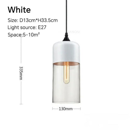 Suspension nordique moderne en verre DINDALLED pour salon et chambre