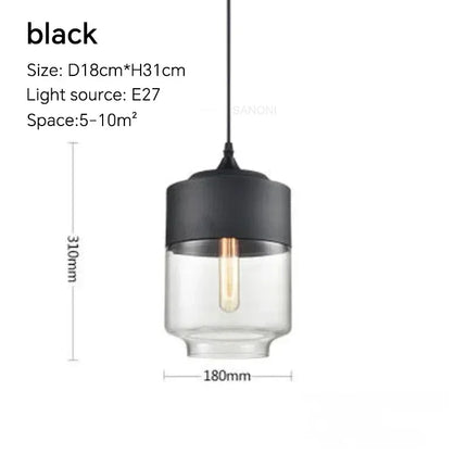 Suspension nordique moderne en verre DINDALLED pour salon et chambre