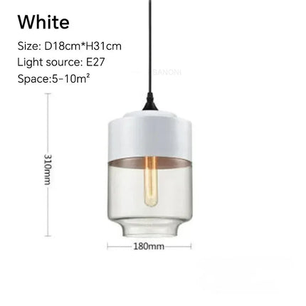 Suspension nordique moderne en verre DINDALLED pour salon et chambre
