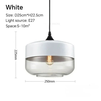 Suspension nordique moderne en verre DINDALLED pour salon et chambre