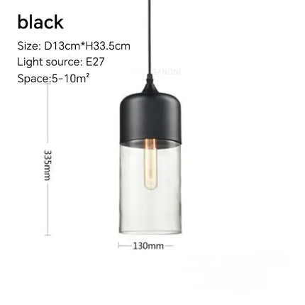 Suspension nordique moderne en verre DINDALLED pour salon et chambre