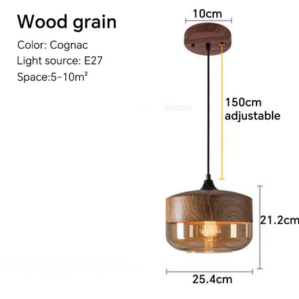 Suspension nordique moderne en verre DINDALLED pour salon et chambre