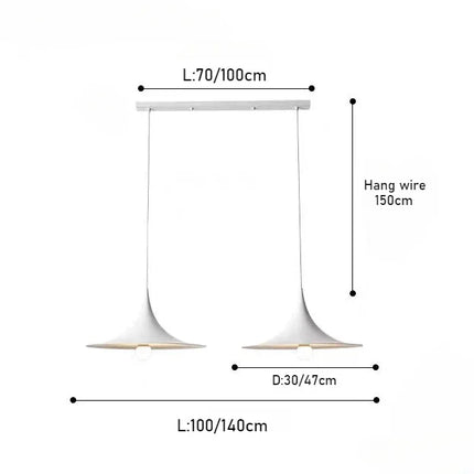 Suspension scandinave minimaliste en métal pour salle à manger