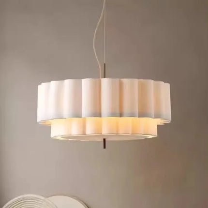 Suspension Plafonnier Nordique en Tissu Tricoté, Lumière Chaude pour Salon et Chambre