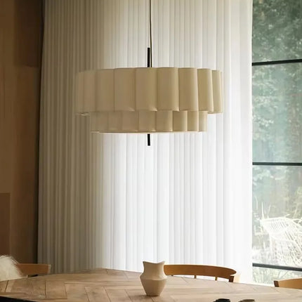 Suspension Plafonnier Nordique en Tissu Tricoté, Lumière Chaude pour Salon et Chambre