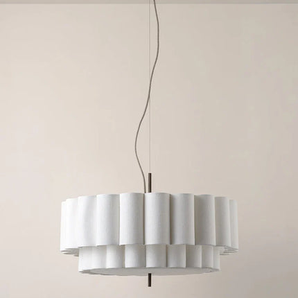 Suspension Plafonnier Nordique en Tissu Tricoté, Lumière Chaude pour Salon et Chambre