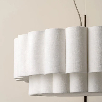 Suspension Plafonnier Nordique en Tissu Tricoté, Lumière Chaude pour Salon et Chambre