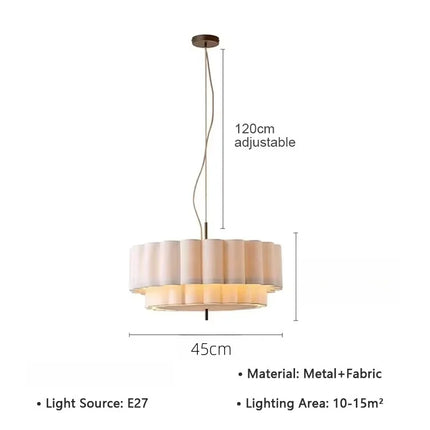 Suspension Plafonnier Nordique en Tissu Tricoté, Lumière Chaude pour Salon et Chambre