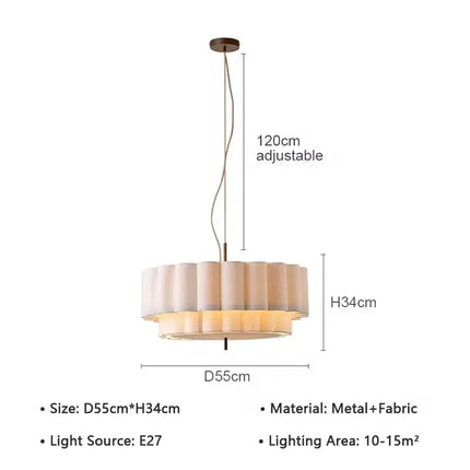 Suspension Plafonnier Nordique en Tissu Tricoté, Lumière Chaude pour Salon et Chambre